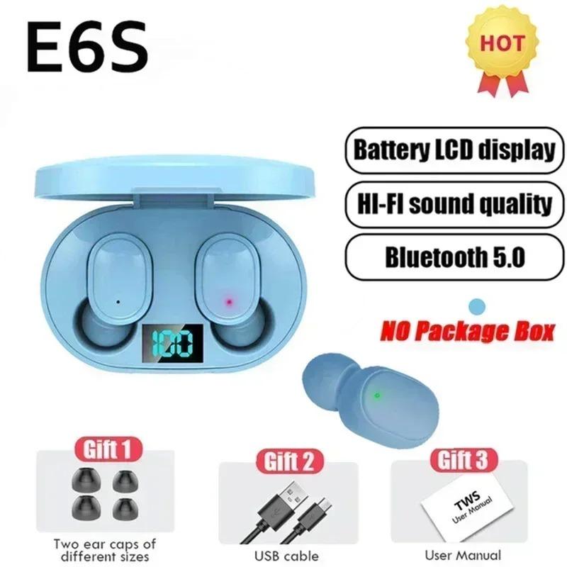 TWS E6S Fone Bluetooth Earphones Wireless Bluetooth Headset Noise Cancelling Headset With Microphone Headphones For Redmi
