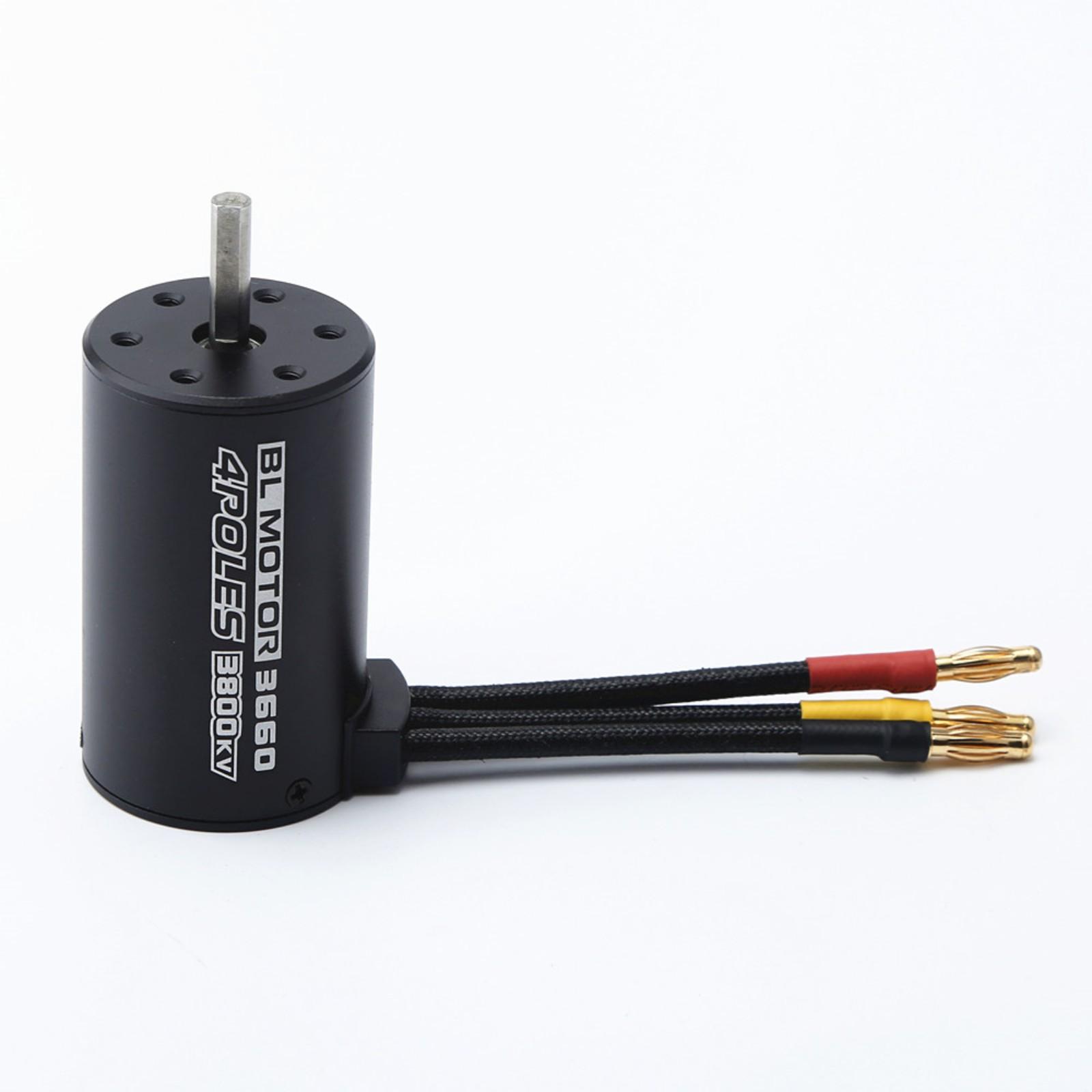 

3660 3300KV Водонепроникний безщітковий двигун для 1/8 1/10 дистанційного керування автомобіля вантажівка 3300KV чорний