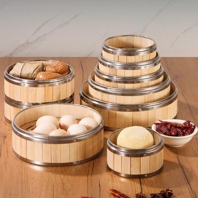 Handgefertigter Dampfkorb aus Bambus, Knödeldämpfer, Lebensmittelqualität, BPA-frei, umweltfreundlich, Brötchen, Knödel, Bambusdämpfer mit Deckel