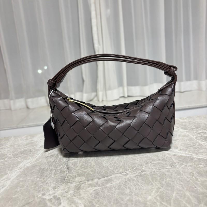 Mini Leather Lunch Bag With Zip Handwoven Design Crossbody Shoulder Women Daily Use