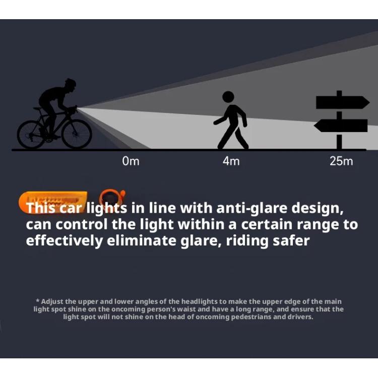 Lumière Avant Vélo de Route Montagne Grands Lumens Lampe de Cyclisme Télécommandée Intelligente Cordon de Suspension Contrôle Intelligent Phare de Vélo