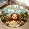 Lana Del Rey Fan Art Custom Name Round Area Rug Carpet Rug For Living Room Bedroom Sofa Playroom Decor Nonslip Floor Mat