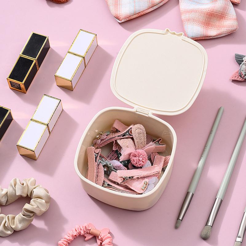 Caixa de Armazenamento de Joias Presilha de Cabelo Faixa de Cabelo Empilhável Organizador de Armazenamento de Diversos Com Tampa Estojo de Armazenamento à Prova de Poeira Organizador Doméstico