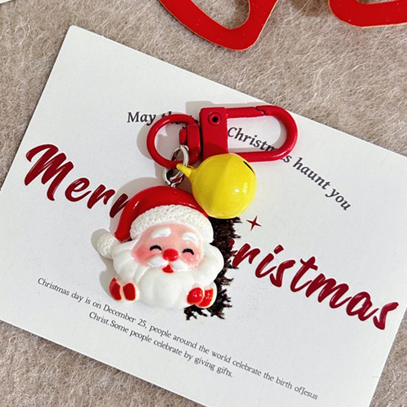 Cartoon Cute Christmas Fashion Kawaii Santa Claus Pendant Versatile Backpack Decoration Accessories Gifts