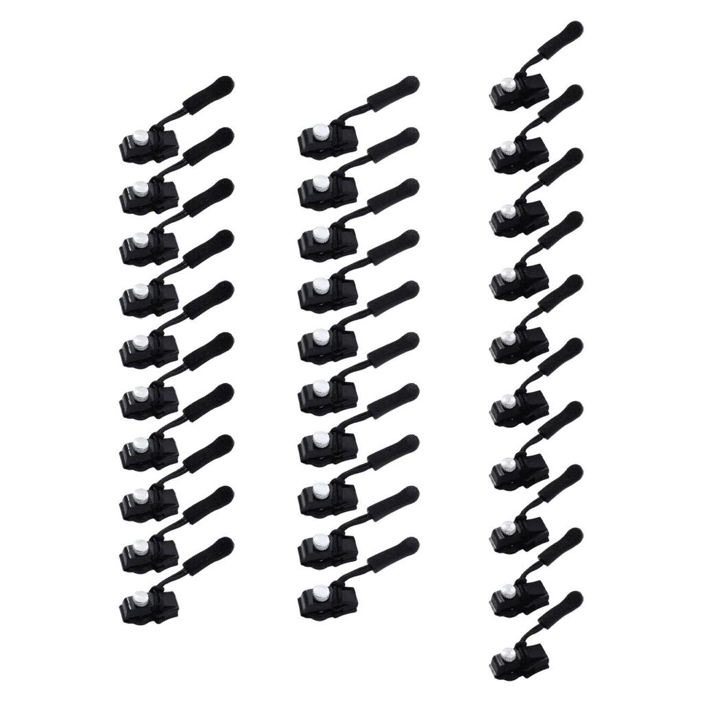 30 Pieces Zipper Repair Kit Detachable Zipper Pulls for Jeans Garment Jacket