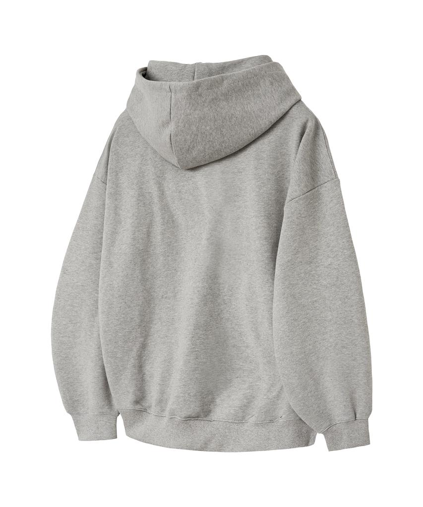 El Basic Logo Oversized Hoodie Gray