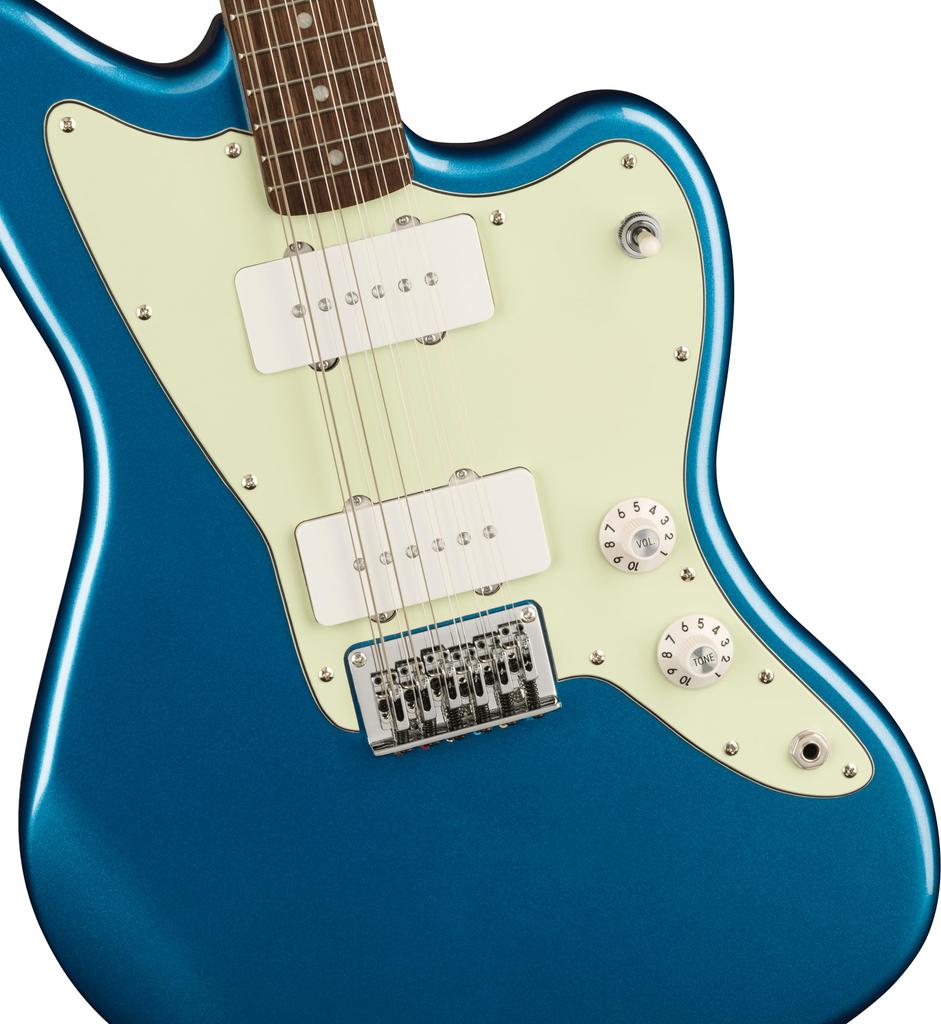 Squier by Fender Squier Electric Guitar Paranormal Laurel Mint Lake Placid Blue with Soft Case Jazzmaster® XII, Fingerboard, Pickguard,