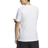 Adidas Round Neck Pullover Letter Print Short Sleeve T-Shirt Men Tops White IS0271