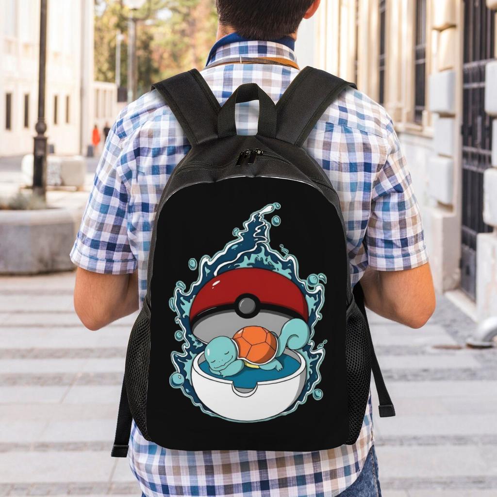 S-Squirtles Travel Backpack Men Women School Computer Bookbag Manga College Student Daypack Bags