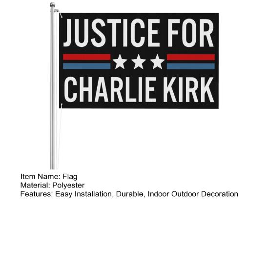 RIP Charlie Kirk Flag A True Patriotic Commemorative Flag 3×5FT Outdoor Double Sided Banner for Garden Patio Balcony Fence Decor
