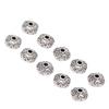 50 Stück Wikinger Bartperlen Legierung Silber Stilvoll Liebesherz Bartperlen für DIY Vintage Schmuck Haardekoration