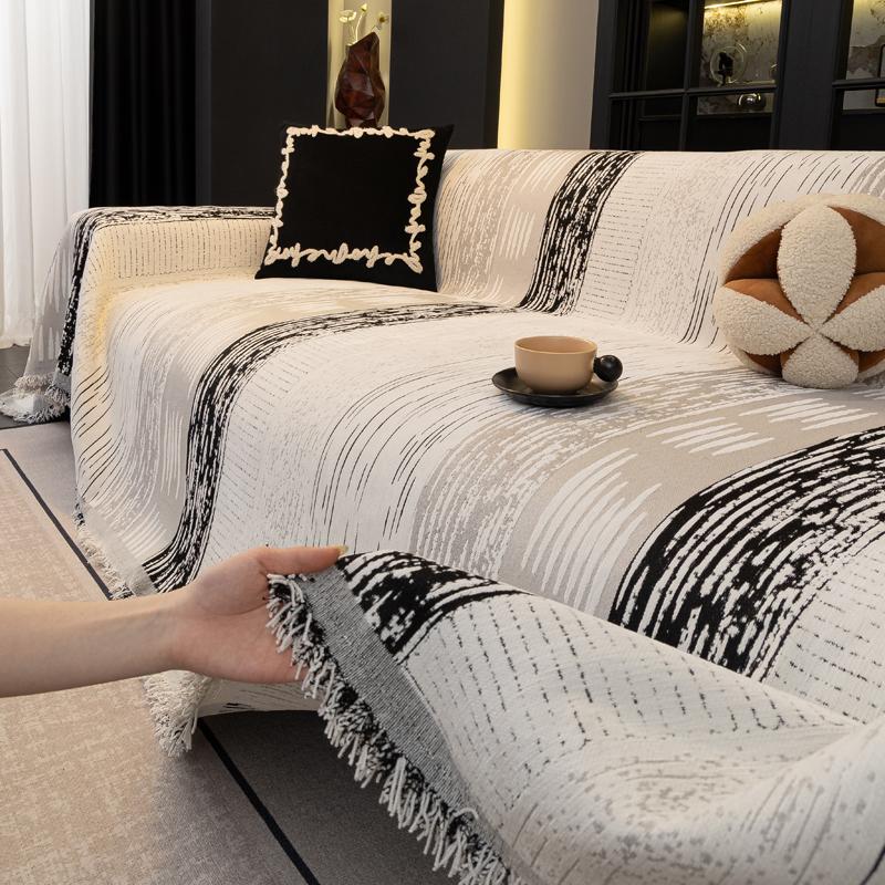 Tie Dying Chenille Sofa Cover Full Coverage Non-Slip Couch Protector 2025 All-Season Universal Couch Camping Blanket Dust Guard