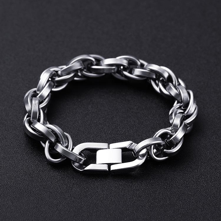 Fashion Domineering Titanium Steel Bracelet Men'S Personality Japanese And Korean Version Hipster Simple Boys Trend Exquisite Accessories