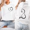 Love Heart Cat Fashion Teen Sweatshirt Fleece Autumn Winter Female Hoodies Hooded Sweatshirts Womens Cat Lover Sporwear  Tops