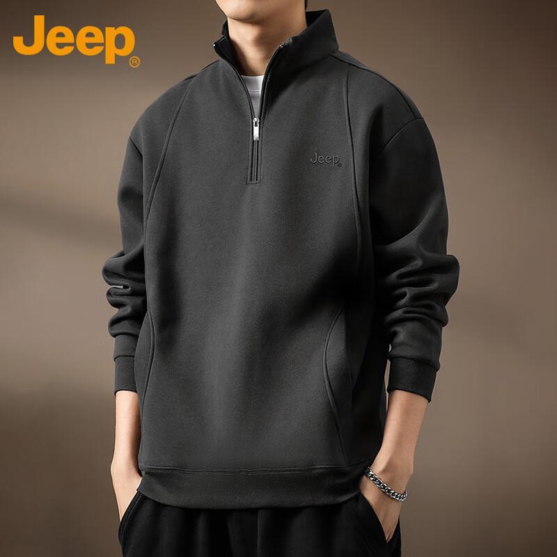 JEEP Men s Heavyweight Embroidered Pullover Sweatshirt 4XL