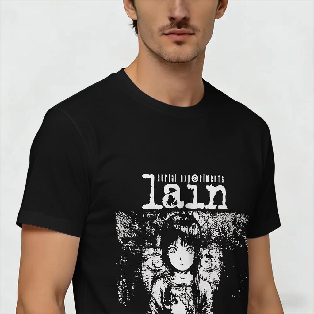 Harajuku T Shirt Summer Serial ExperiUnisexts Lain Novelty TShirts Cotton Tee Shirt for Unisex Y2K Basic Design Short Sleeve Tees