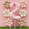 Large 0-9 Number Balloons 32inch Daisy Balloons Set  Birthday Party Decorations Supplies