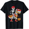 Cool Skeleton Cap Dino Mummy Toddler Boy Halloween Boys Kids T-Shirt
