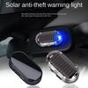 Diebstahlalarm-LED-Licht für Auto-Motorräder, Solarbetriebene Nacht-Vorsichtslampe, LED-Taschenlampe, Blinklicht, Blitzlicht