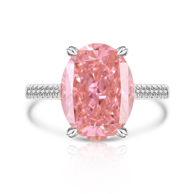 2026 Flash Pigeon Egg Papalacha Ring Luxury High Carbon Diamond Ice Flower Cut Ring Female