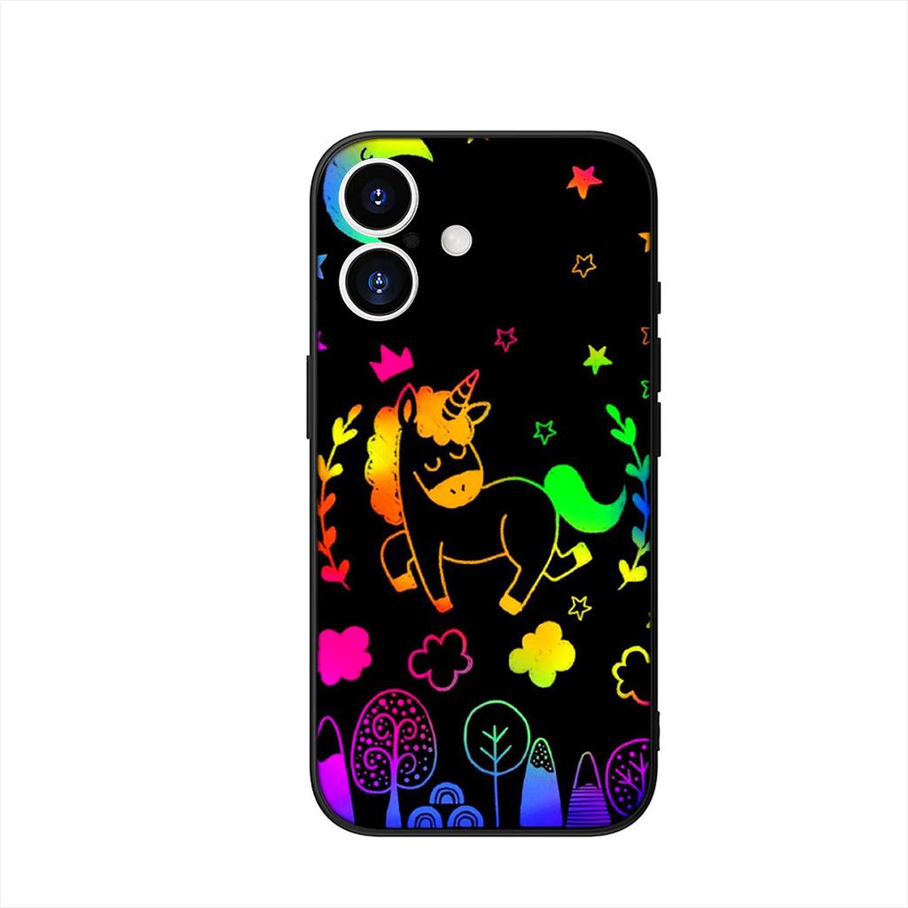 Cute Pink Unicorns Rainbow Cover Phone Case for Samsung Galaxy S25 S23 S22 S24 FE Ultra Plus A56 A05 A06 A15 A16 A57 S7 Edge