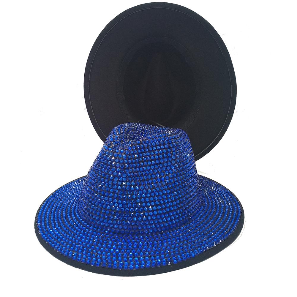 Fedoras Rhinestone Fedora Hat for Women Gemstone Fedoras Jazz Top Hat Winter Handmade Performance Hat Party Hat Jackson Hats