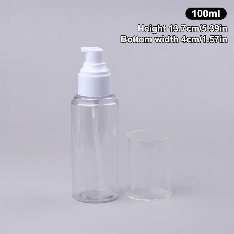 100/120/150ml Travel-Sized Refillable Pump Bottles – Press-Type Dispensers for Lotion, Emulsion, and Cosmetic Storage