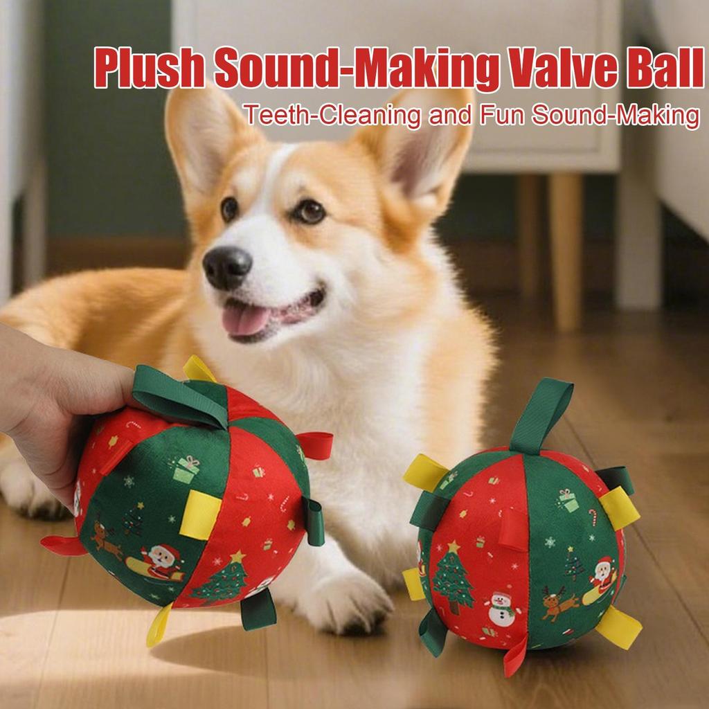 Inflatable Dog Squeaky Ball Outdoor Christmas Interactive Dogs Toys Squeaky Pet Dogs Training Toy For Dogs Teething