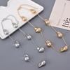 Through-hole Beads, Irregular Stone Beads, Jewelry Necklace, 14k Gold-plated, Clavicle Chain for Women