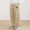 Herren Mode Corduroy Textur Lässig Sportlich Gerade Beine Hosen Elastischer Bund Kordelzug Bequeme Passform Strapazierfähiges Material