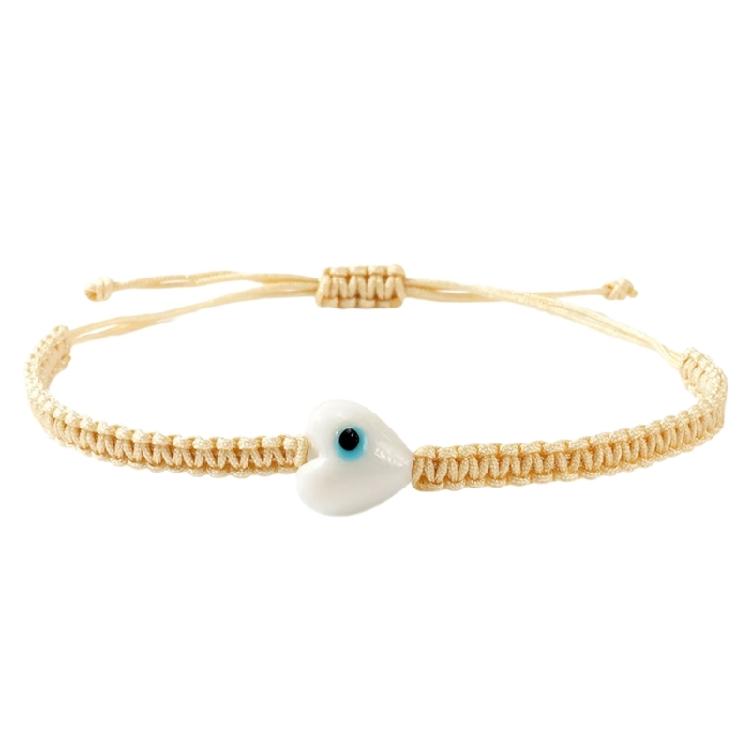 Elegant Braided String Wristband With Spiritual Eye Symbol Versatile Layering Jewelry for Everyday Outfits