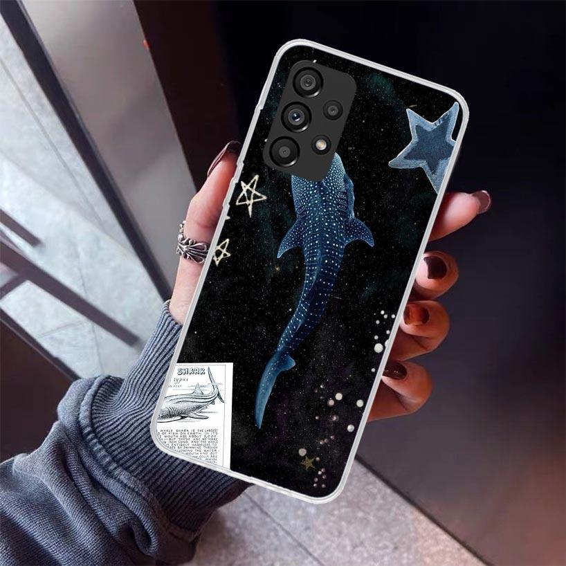 Ocean Whale Shark Phone Case For Samsung Galaxy A52 A51 A50S A32 A22 A12 A02S A72 A71 A31 A70 A30S Note 20 Ultra 10 Plus S10 Gal