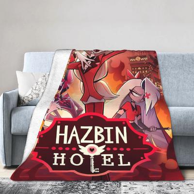 Cartoon Hazbins Hotels Blankets Velvet Autumn/Winter  Breathable Lightweight Thin Throw Blankets for Bedding Travel Quilt