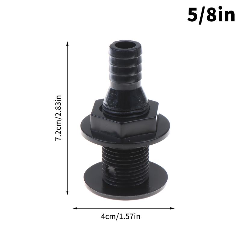 

Marine Boat Abs Plastic Thru Hull Fitting Connector For 5/8, 3/4,1,1‑1/8 In Hose Boat Drain Outlet Bilge Pump Plumbing Fittings 1 чёрный