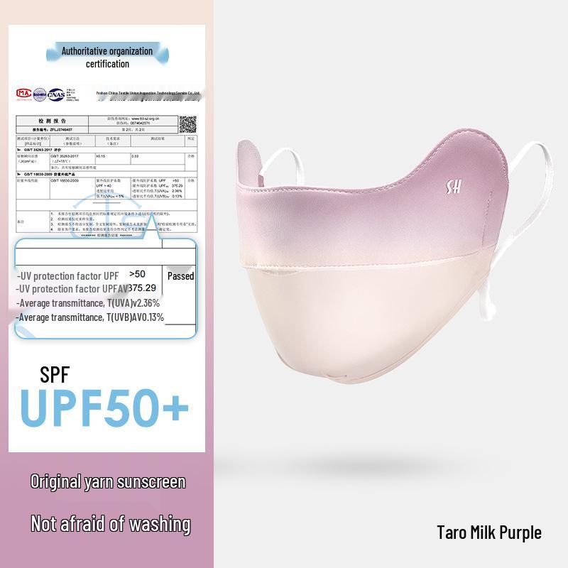 Women's Gradient Summer Sunscreen Mask - UV Protection, Breathable, Cool, Riding Face Cover