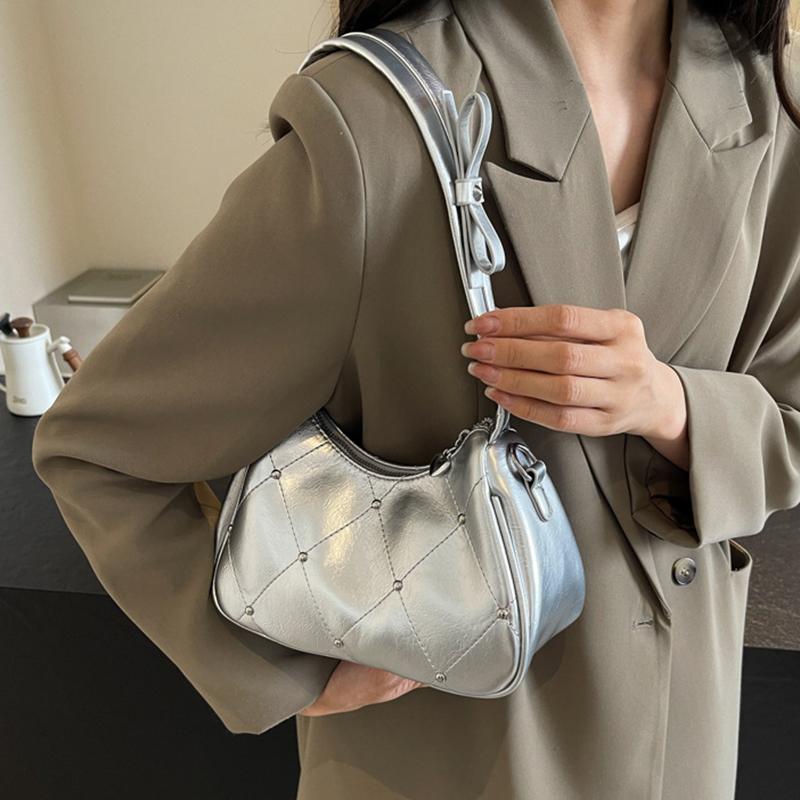 New Wine Red Single Shoulder Bags For Women Trend Versatile Commuting Crossbody Bag Simple PU Leather Female Handbags