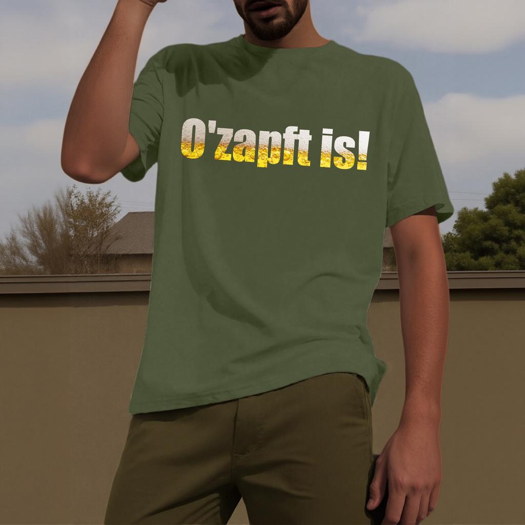 Herre Rundhals Casual Trykket Kortermet T-skjorte Topp