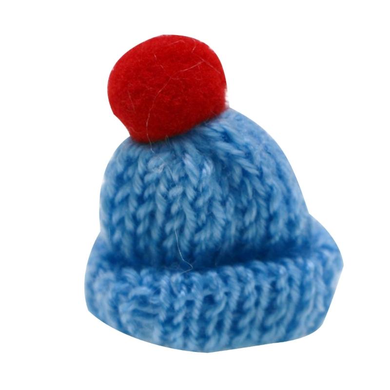 Bundle of 10 Mini Knitted Hats Clothing Accessories and Children Hair Accessories for DIY Decorative Crafts Household