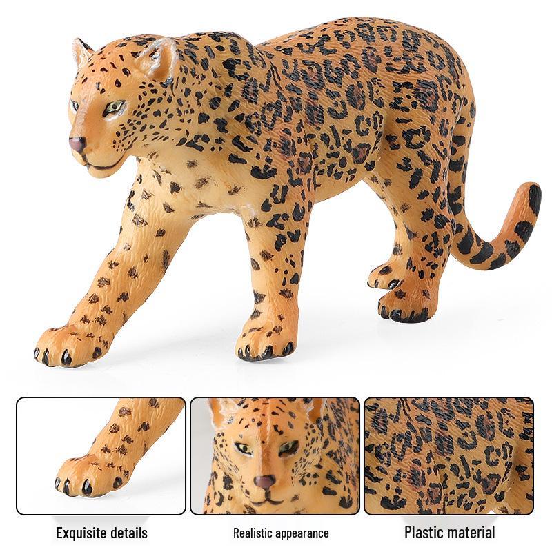 Wild Animal Toy Model: Cheetah, Jaguar, African Leopard for Children's Learning