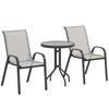 Three Piece Outdoor Garden Set Light Grey