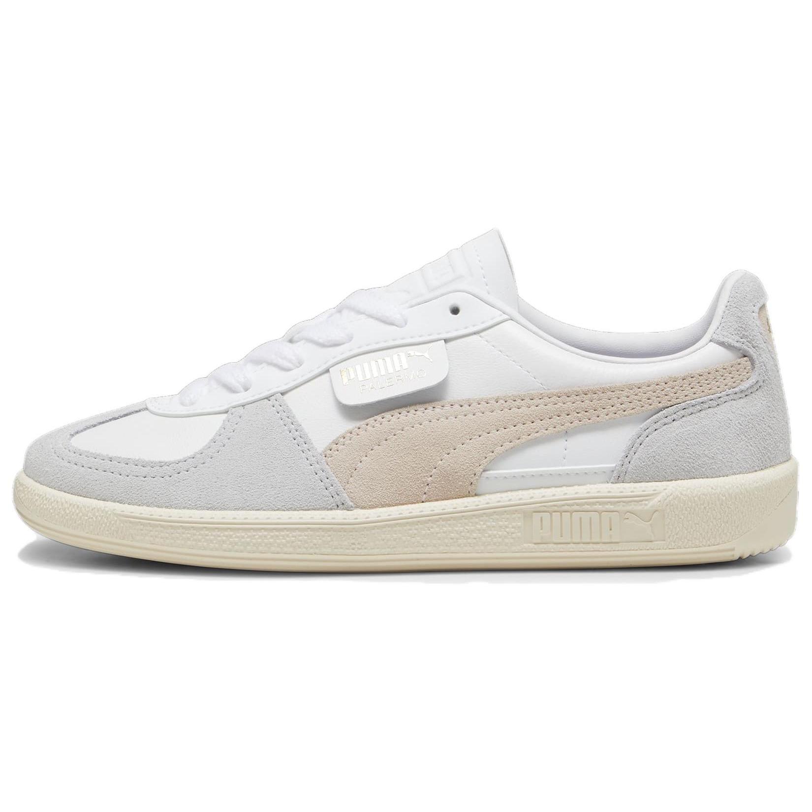 

New PUMA Palermo Slip Resistant Low Top Skateboard Shoes Women s White Gray 397647-04 42