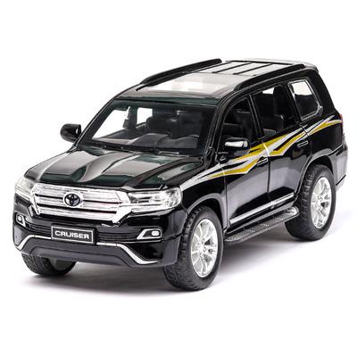 1/32 méretarányú Toyota Land Cruiser Prado ötvözött autómodell terepjárók, öntött játékok hanggal és fénnyel, gyűjteményreplika autómodellek, ajándék gyerekeknek
