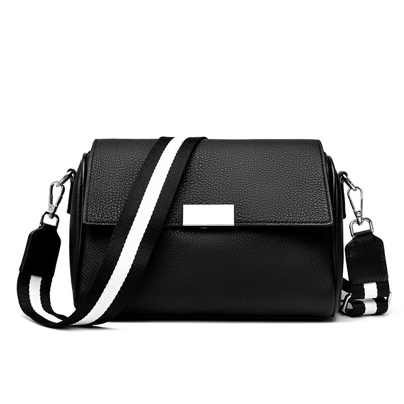 Genuine cowhide crossbody bag for women monochromatic shoulder bag luxury feminine Messenger Tote