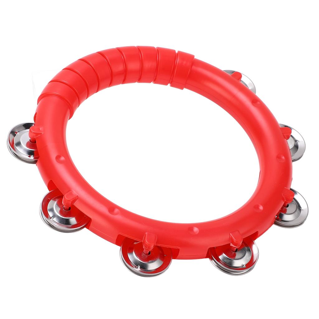 Single Row Hand Bell Smooth Edge Rattles Hand Bells Musical Instrument for ChildrenRed