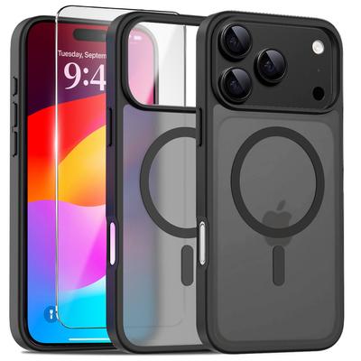 iPhone 17 Pro Matte Case Set for MagSafe, Matte Black + Screen Protector