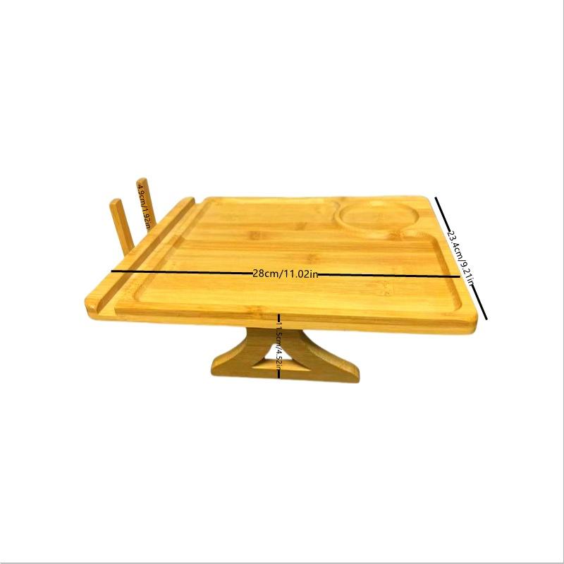 Koltuk Kolçağı Klipsli Tepsi Doğal Ahşap Koltuk Tepsisi Koltuk Tepsi Masa Pratik TV Atıştırmalık Tepsisi Uzaktan Kumanda Kahve Atıştırmalıklar İçin