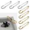 10x Metal Kilt Pin Brooch Clasp 5 Holes Safety Pins Brooch Findings for Arts Sewing Crafts 5x1.5cm Fashion Jewelry Gold