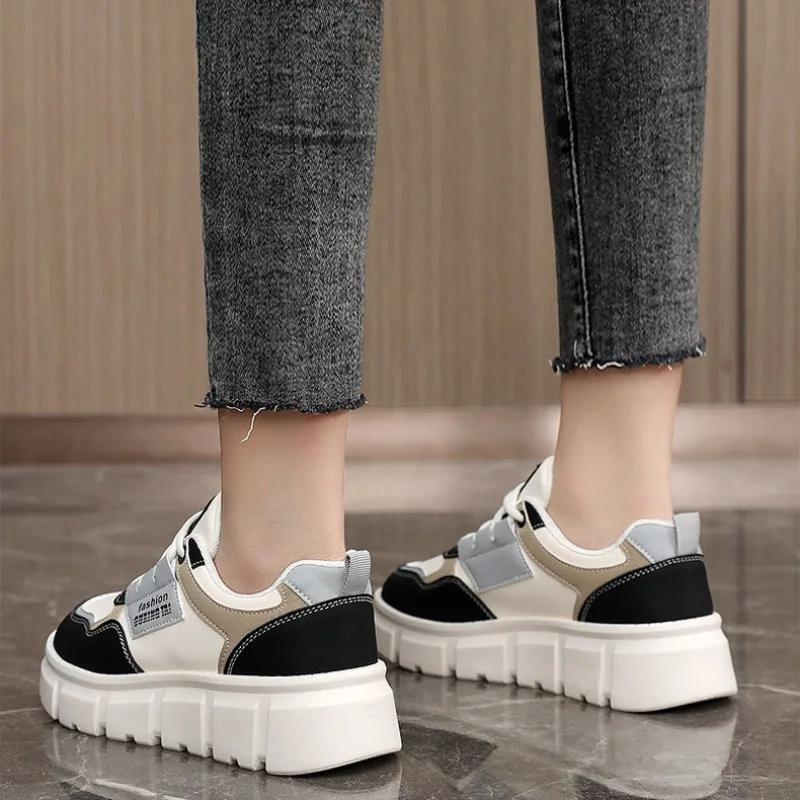 2025 Women's Platform Shoes Fashion Causal Sneakers Designer Vulcanized Shoes Trend Skateboard Shoes for Women Zapatillas Mujer