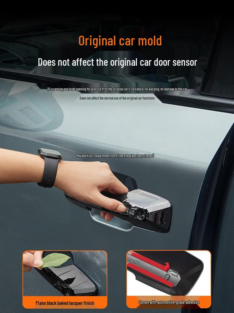 Equation Leopard Titanium 7 Car Door Handle Scratch Protection Sticker & Decorative Cover