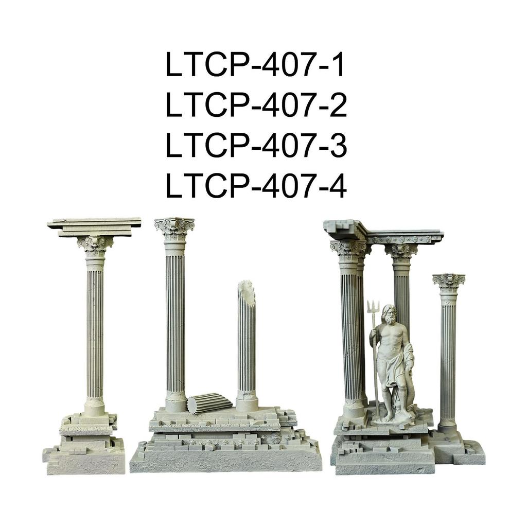 Small Aquarium Hideout Rocks Resin Roman Column Ornament for Fish Tank Decoration Underwater Scene